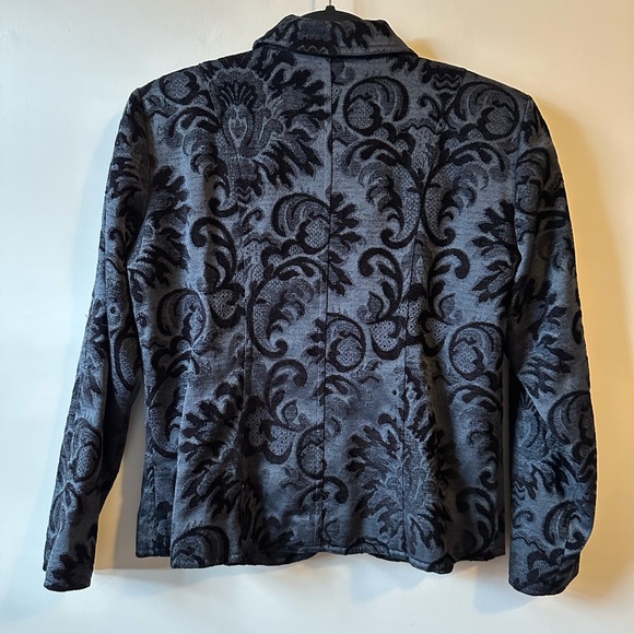 Erin London Jacquard Tapestry Blazer Jacket Boho Cropped - Picture 4 of 4